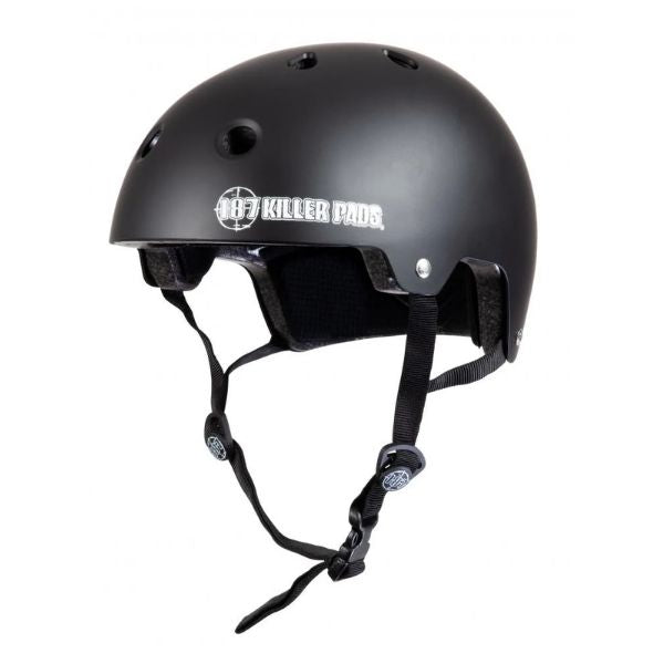 Mattamusta 187 Killer Pads Certified Helmet -skeittikypärä, ammattitason suojaus.