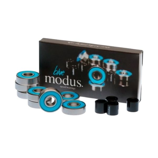 Modus Bearings Blue -skeittilaakerit ja holkit, 8 kpl pakkaus.