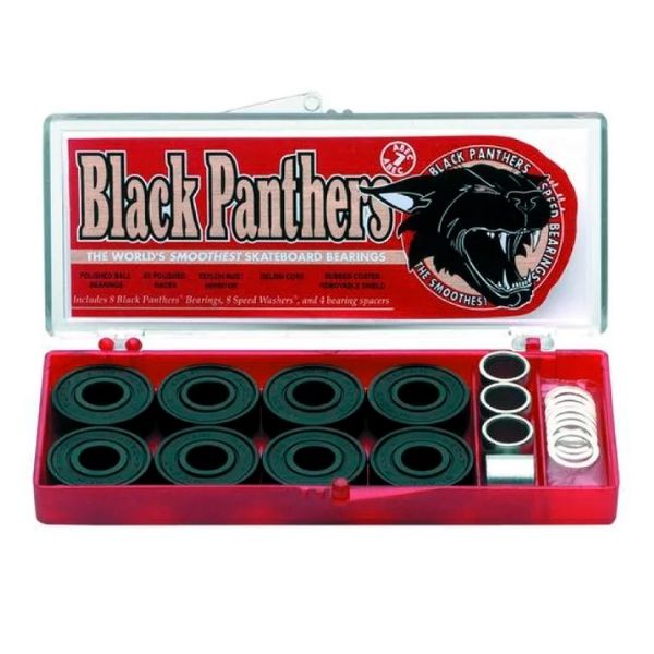 Shorty's Black Panthers ABEC 7 -skeittilaakerit, 8 kappaleen pakkaus.