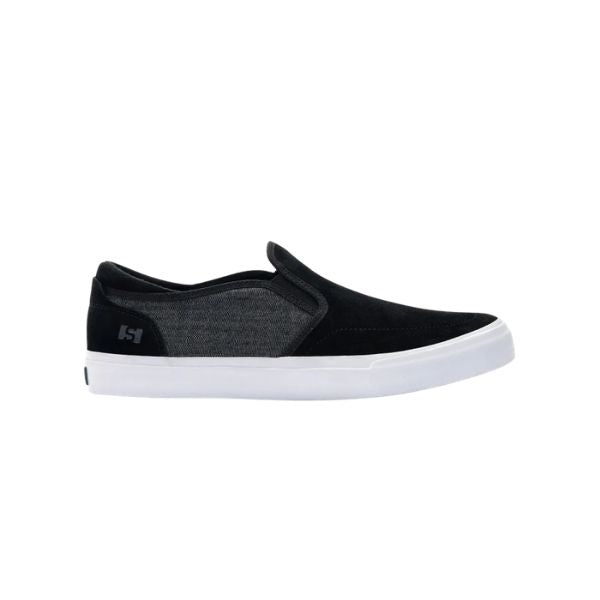 State Footwear Keys Black Denim -skeittikengät ammattikäyttöön. Kevyt rakenne ja vahvistettu varvasosa.